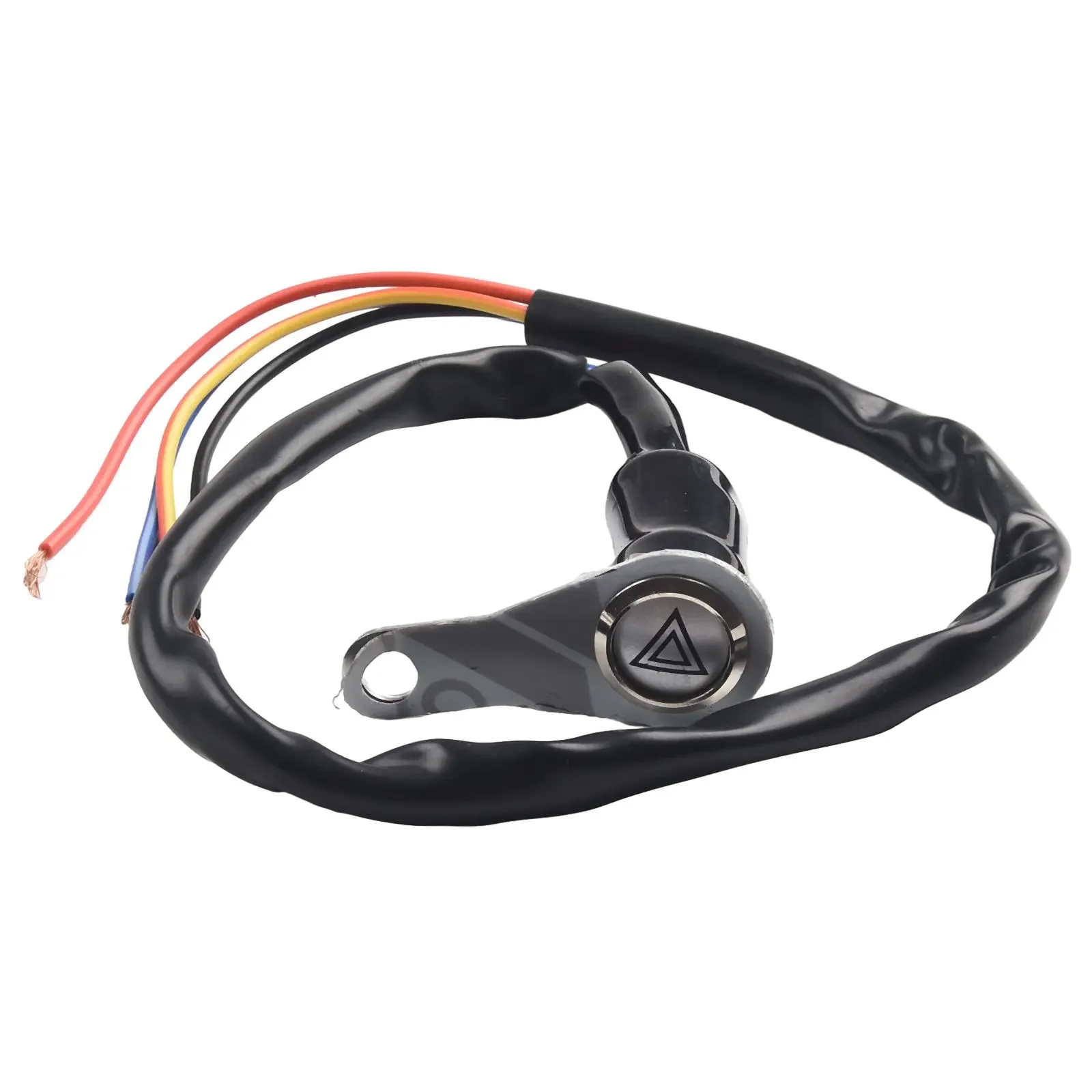 Red LED Motorcycle Switch ON+OFF Handlebar Mount Push Button 12V Manual-return Button For Work Light Headlight Fog Light