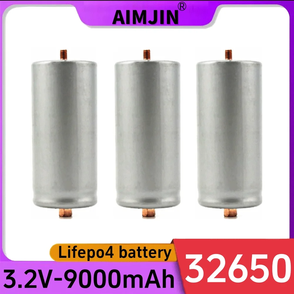 

2025 new 32650 9000mAh 3.2V lifepo4 rechargeable battery professional lithium iron phosphate power battery with screws1-6PCS