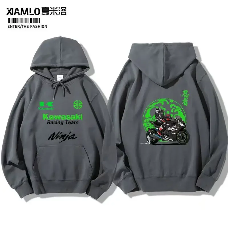 Kawasaki Kawasaki H2 Ninja Мотоциклетная модная толстовка с капюшоном для мужчин и женщин MotoGP Factory Team Racing Одежда Одежда для велоспорта