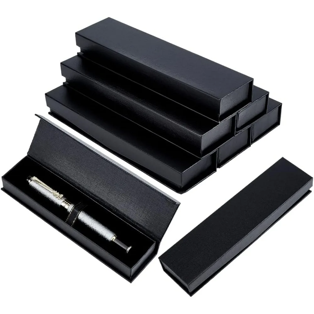 

20 шт., подарочная коробка с черной ручкой, картонный подарочный чехол с подушкой, пустая коробка с застежкой для часов, ручек, подарочная упаковка