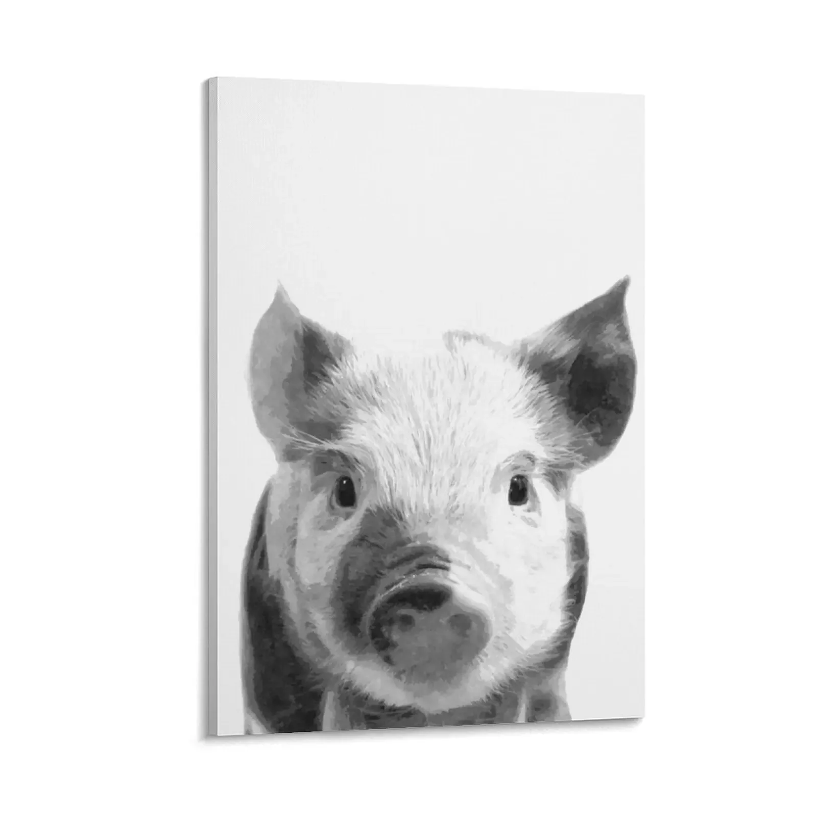 

Black and White Pig Canvas Painting Bedroom deco wall frame for living room Decor for room
