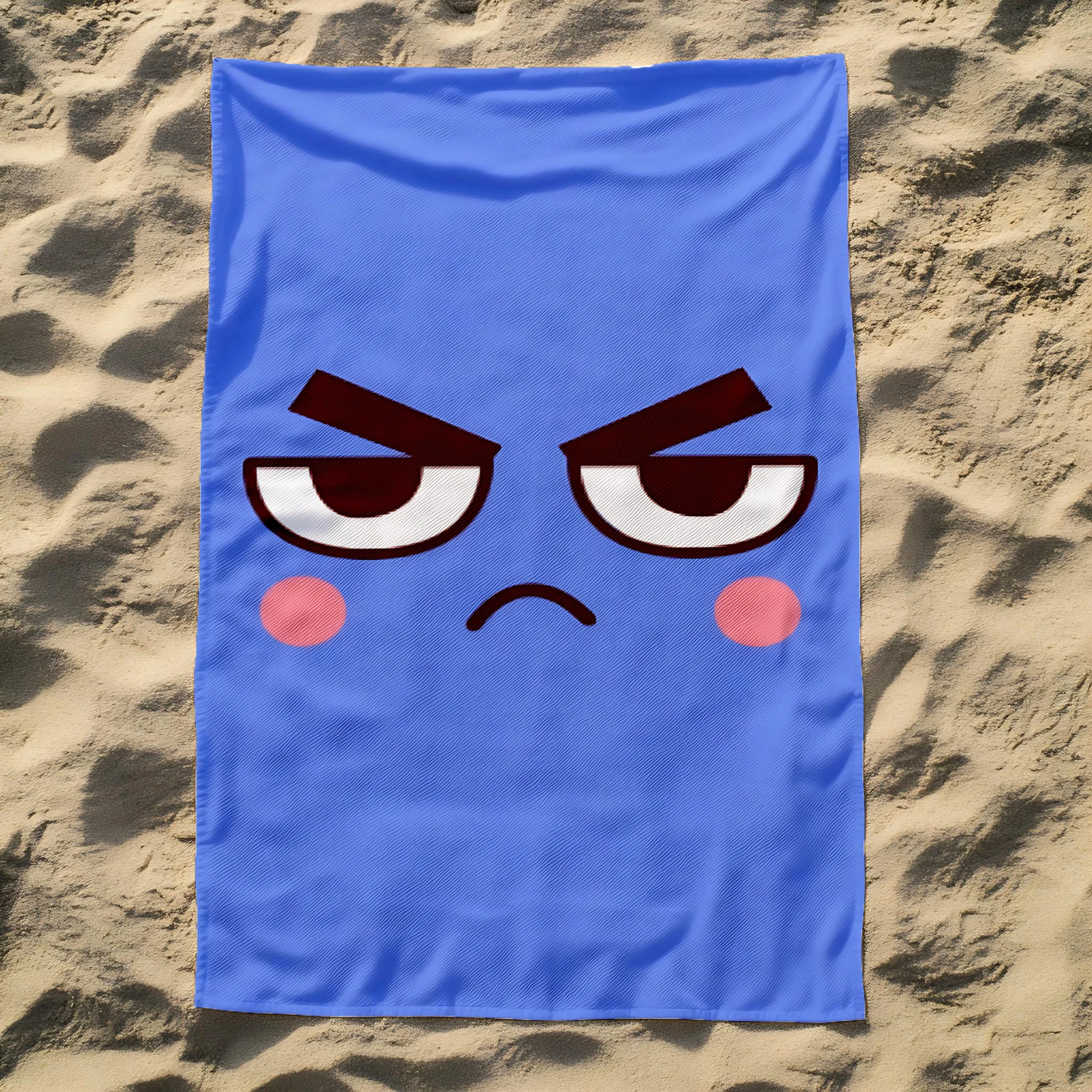 Aesthetic abstract cute expression Soft Printed Towel Flannel Towel Quick-drying Double-sided Towels bath beach towels gifts