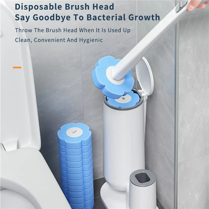 AB66-2X Disposable Toilet Brush Household No Dead End Toilet Cleaning Brush Set Toilet Cleaning Artifact Not Dirty Hands