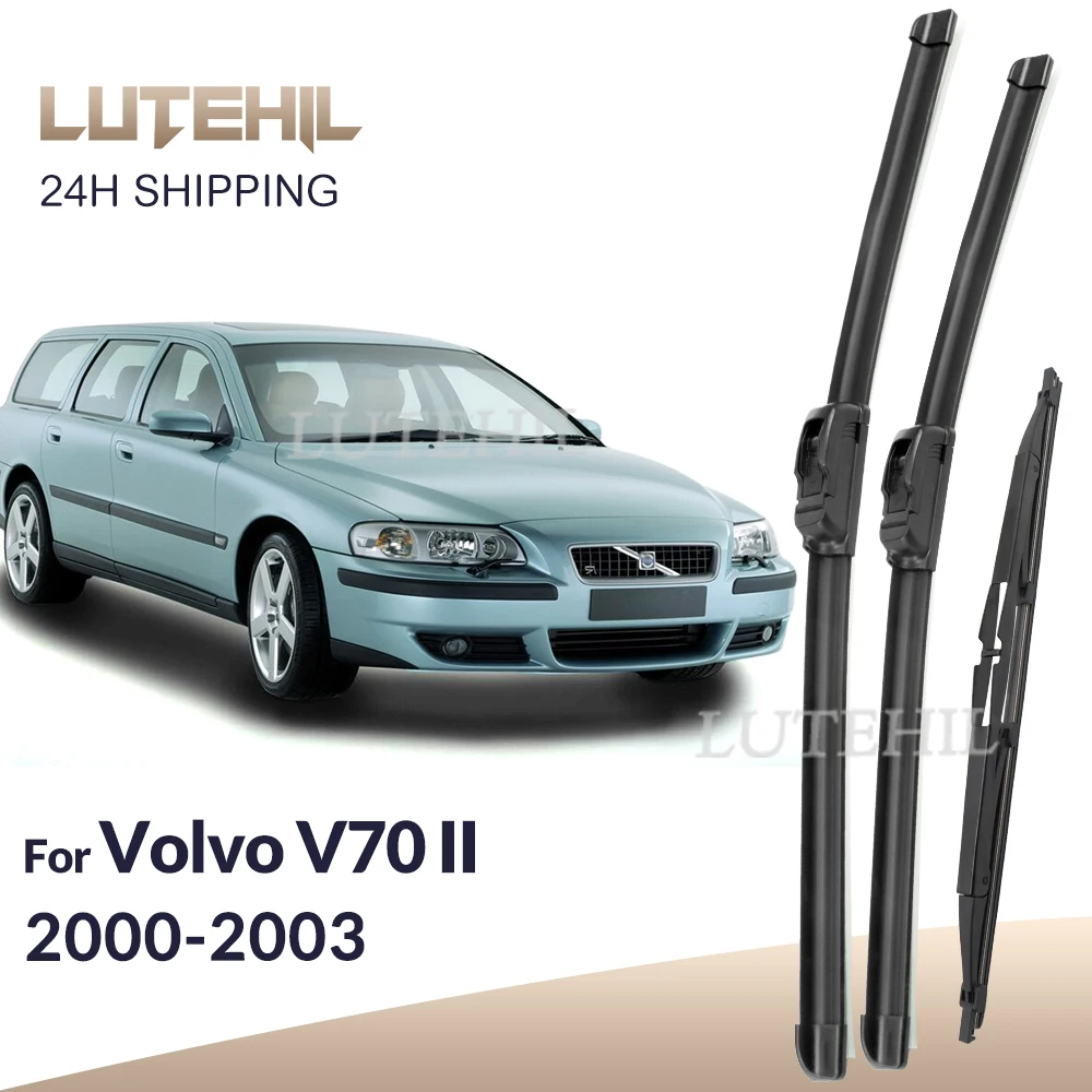 

For Volvo V70 II 2000-2003 2001 2002 Wiper Front & Rear Wiper Blades Windshield Windscreen Window Brushes 24"+21"+16"