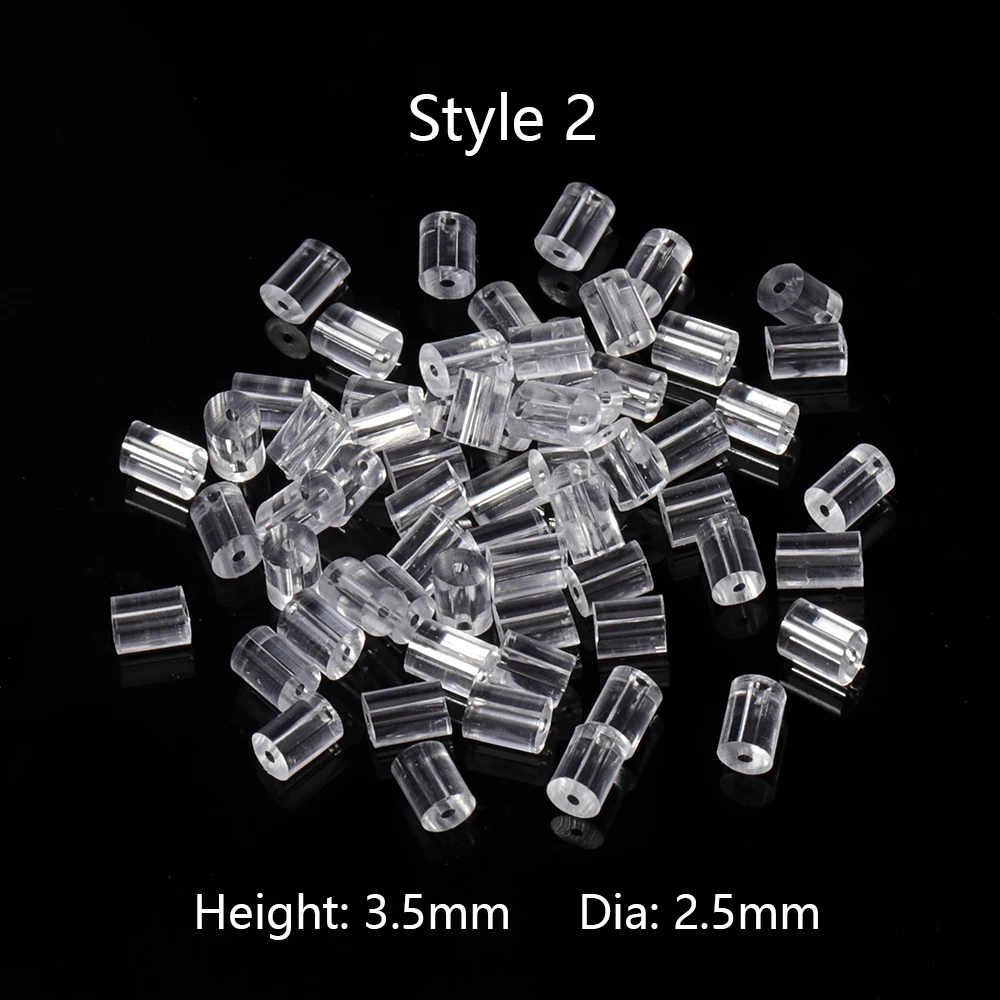 200pcs 고무 귀걸이 뒤로 Stoppers 귀 스터드 포스트 너트 Earback 액세서리 보석 만들기 도매 수제 공예 DIY