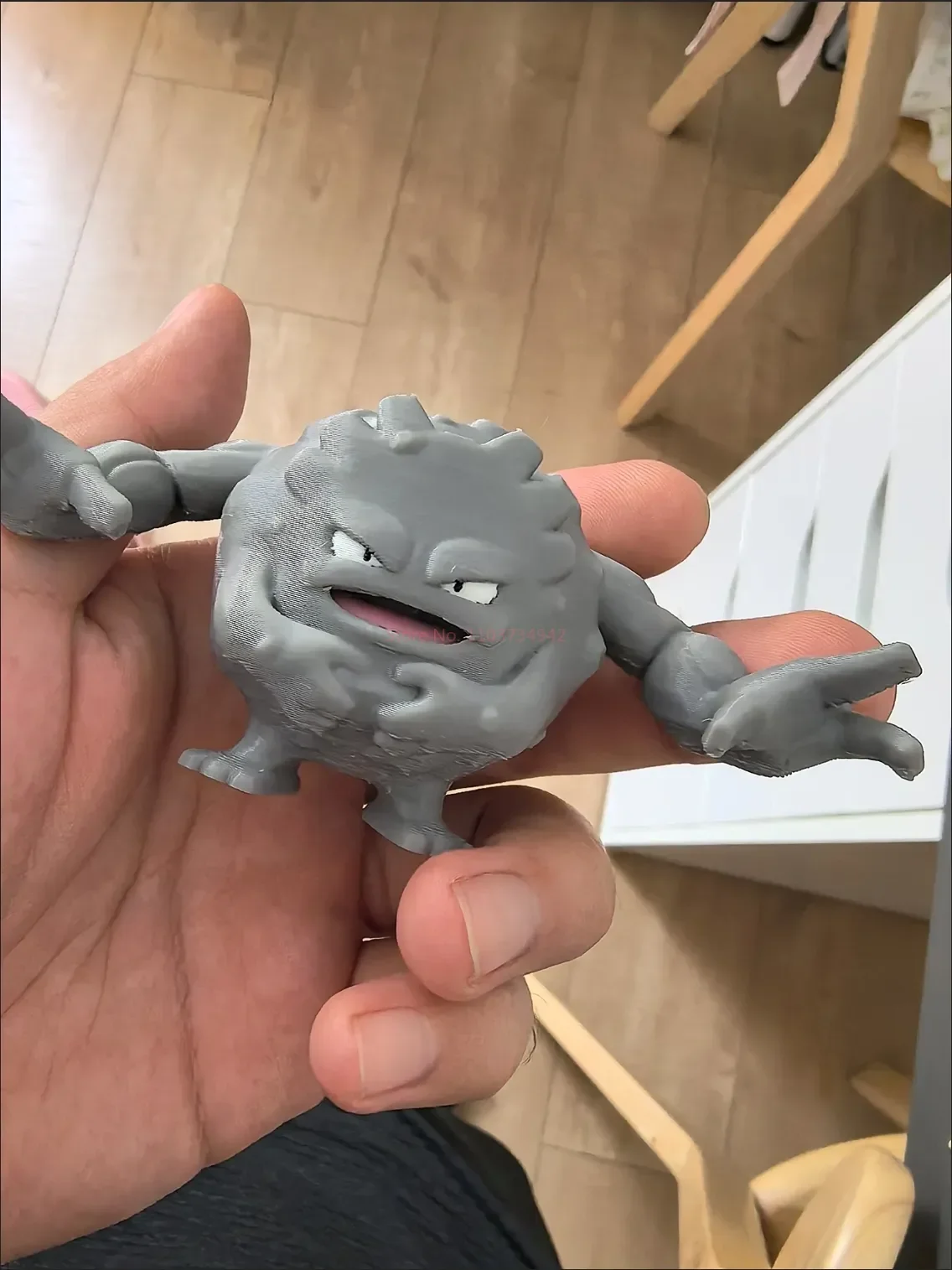 Hot Anime Graveler Golem Geodude Action Figure Proportion World 1:20 Diy 3d Printing Kawaii Character Collection Model Kids Toy