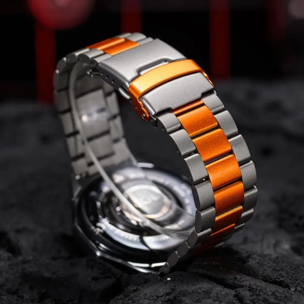 Correa de Metal de 22mm para Huawei Watch 5 4 3/GT5/3Pro, pulsera de acero inoxidable de 46mm para Huawei Watch GT 4 3 2 46mm/GT2E/GT2 Pro