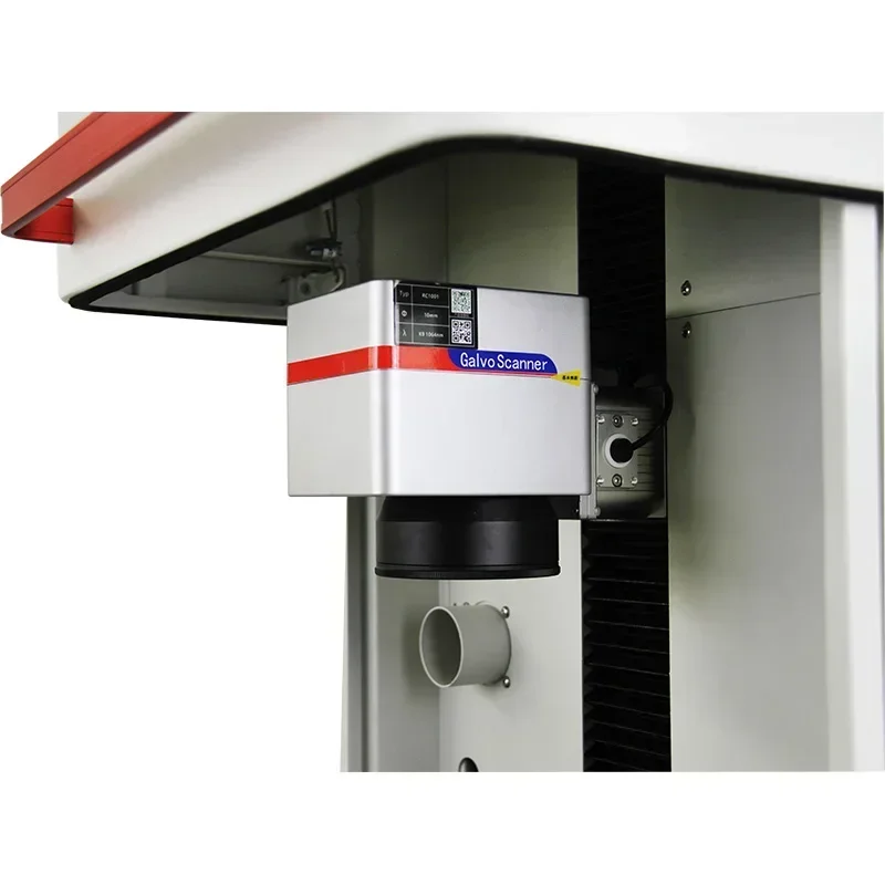 Enclosed Fiber Laser Engraving Nameplate Marking Machine 20W 30W 50W 60W Raycus JPT MOPA with Rotation Axis Rolling