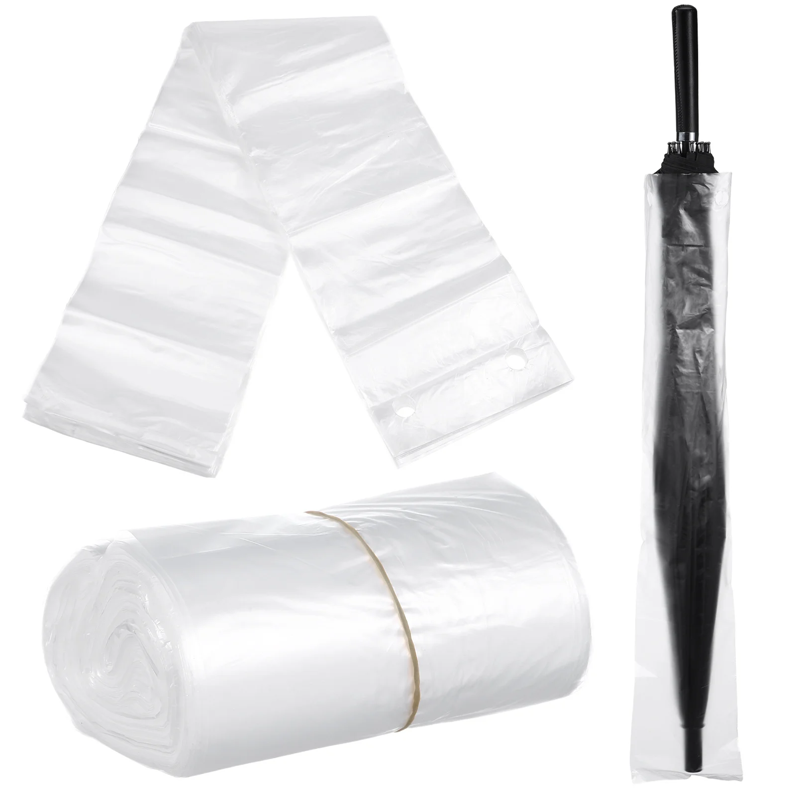 

100 pcs Rain Umbrella Bag 13X72Cm Long Handle Disposable Plastic Film For Umbrella Storage Protection Dust Moisture Outdoor Use
