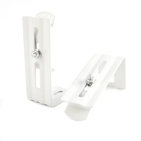 New! 2Pcs/Set L Bracket 4" Length White Color For Vertical Blinds With Headrail Width 1-1/2" 38mm Outside Mounting Bracket Clips