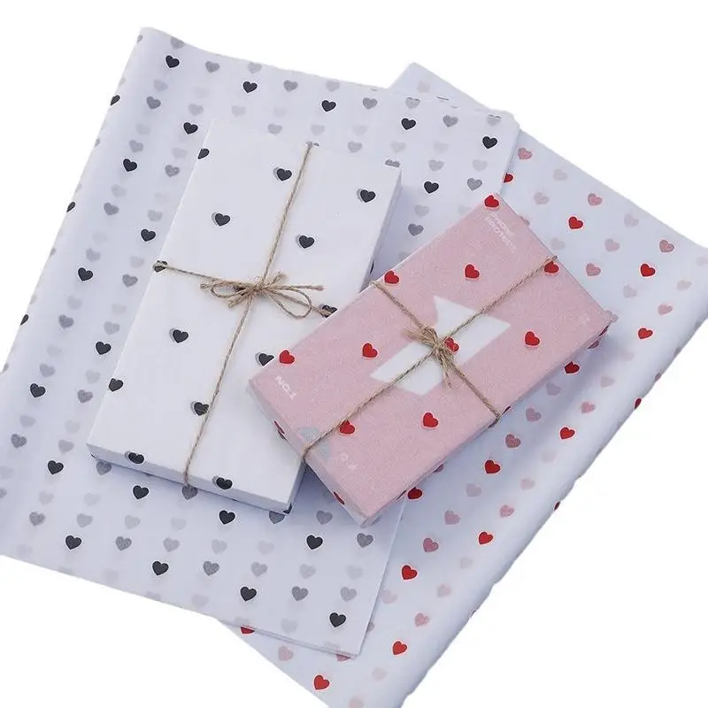 40 Sheets Small Peach Heart Paper Floral Lining Paper Bagged For Floral Arrangements Holidays Birthdays 50X35CM