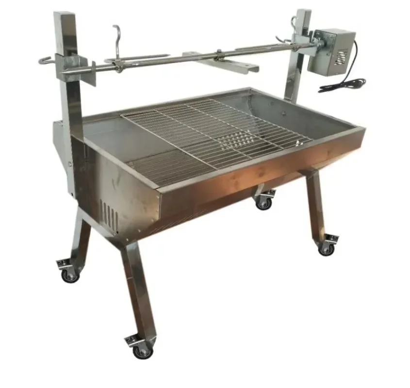 Charcoal Spit Roaster Rotisserie with 50 kg capacity motor Spit Rotisserie Factory