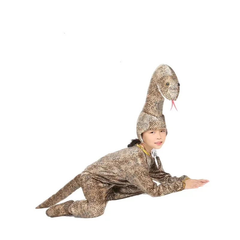 أزياء تنكرية لحفلات الأطفال بدلة ثعبان الثعبان للأطفال بيجامات للأطفال بدلة قفز كرتونية على شكل حيوانات للهالوين