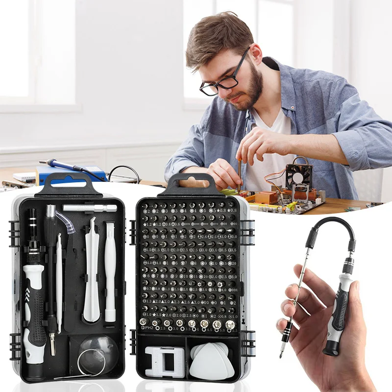 115 in 1 Mini Pocket Screwdriver Kit Carbon Steel Disassembly and Repair Tools for Household Appliances Repair Needs