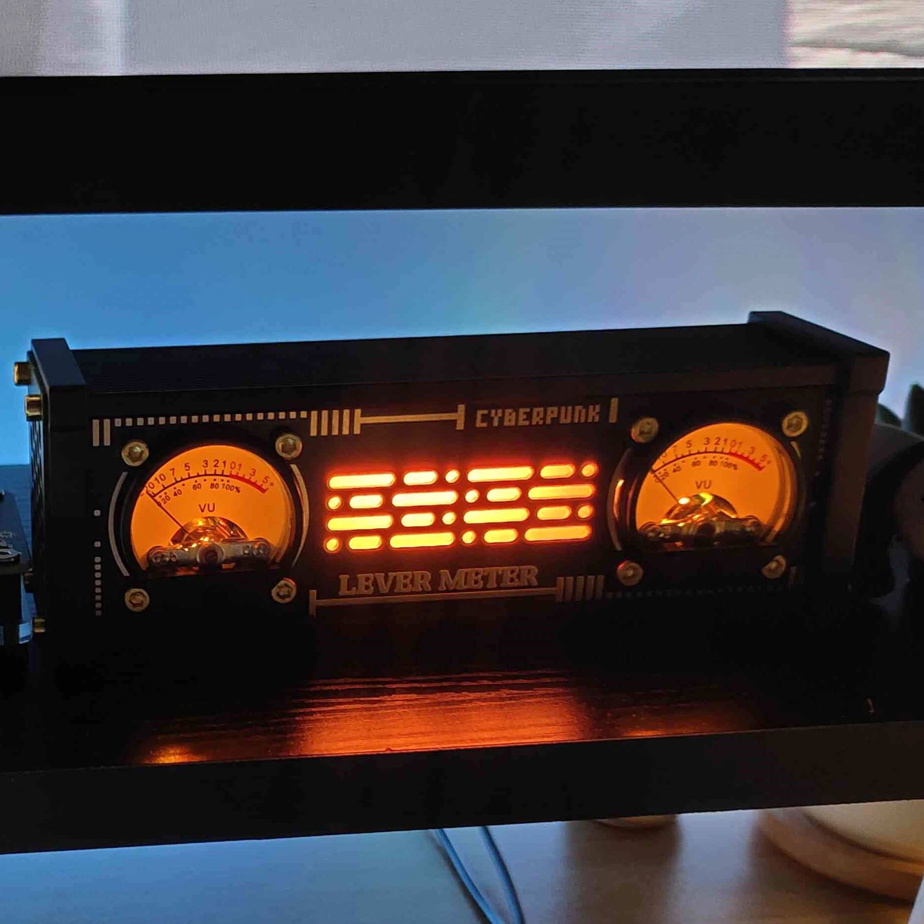 

RGB Light Voice Controller with Backlight, Analog VU Level Meter, Pickup Lamp, Home Accessories, Desktop Decorations