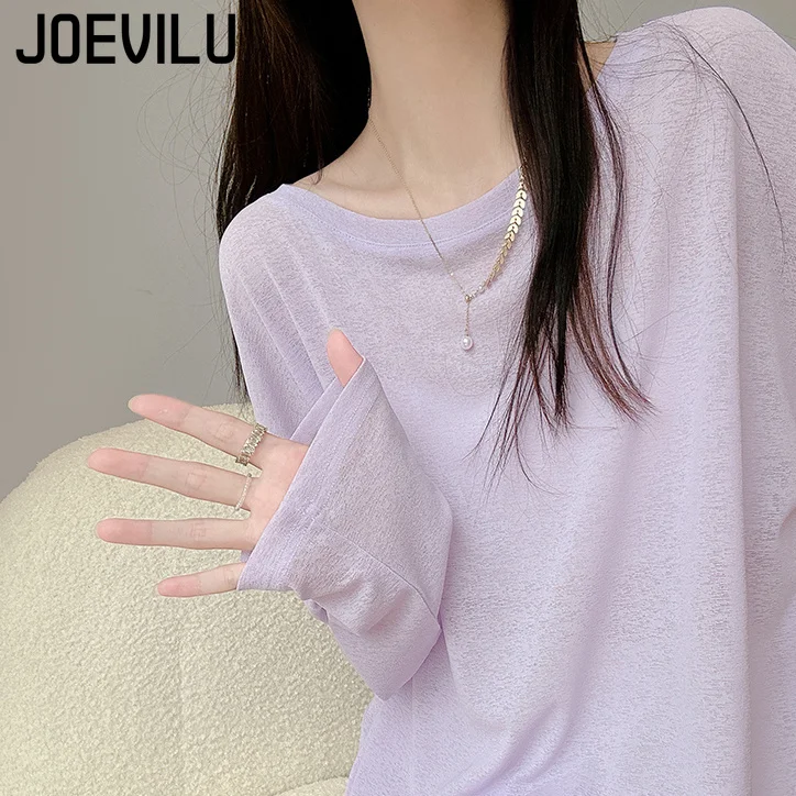 

Summer Women's Mesh Sun Protection Cover-Up Long Sleeve Ice Silk Oversized Sheer Blouse Thin Layering Top Casual Outerwear Shirt