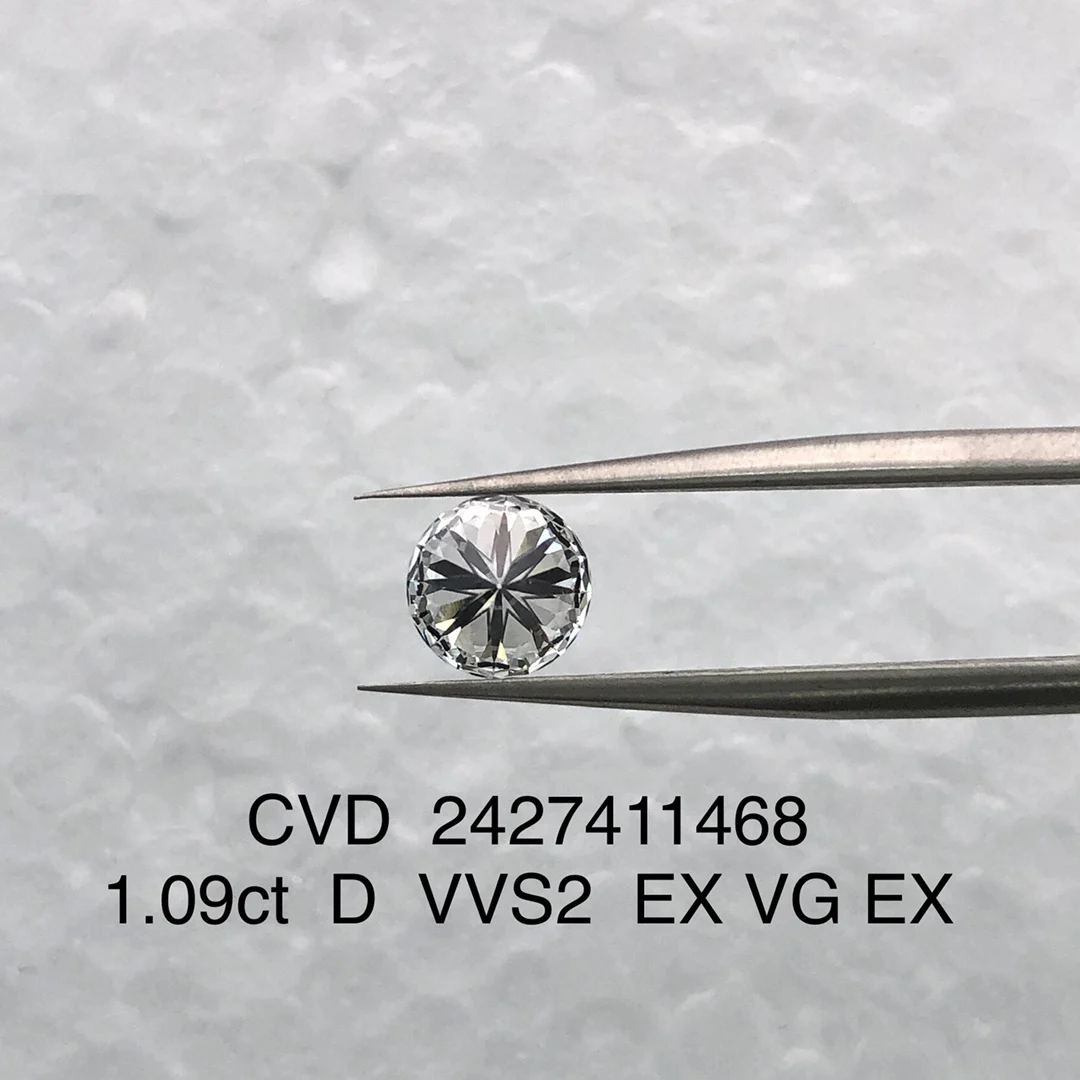 Meisidian 1.09ct excelente corte d vvs2 cvd laboratório cultivado gia diamante