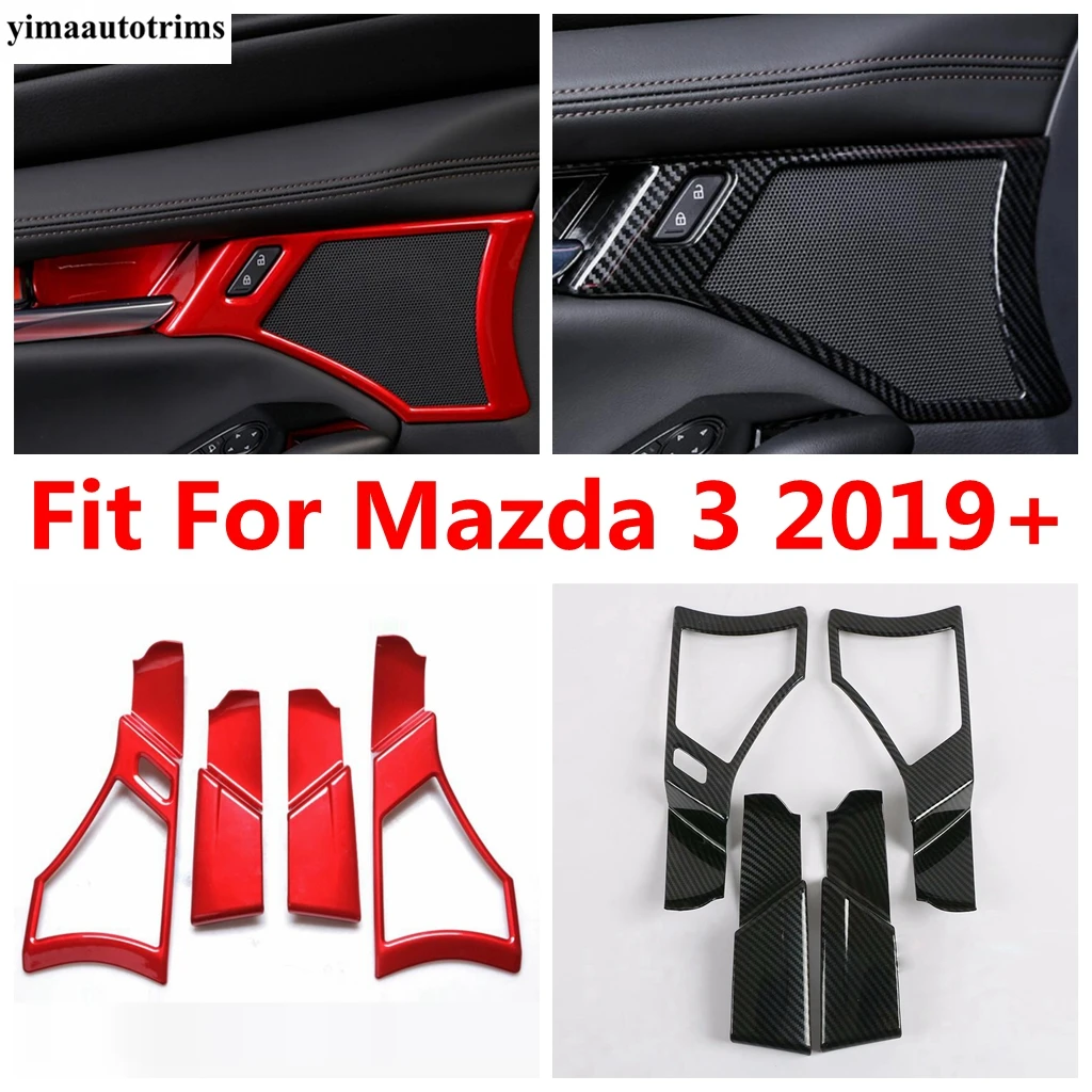 

Car Inner Door Pull Doorknob Handle Bowl Decor Panel Cover Trim For Mazda 3 2019 - 2025 ABS Stainless Steel Accessories Interior