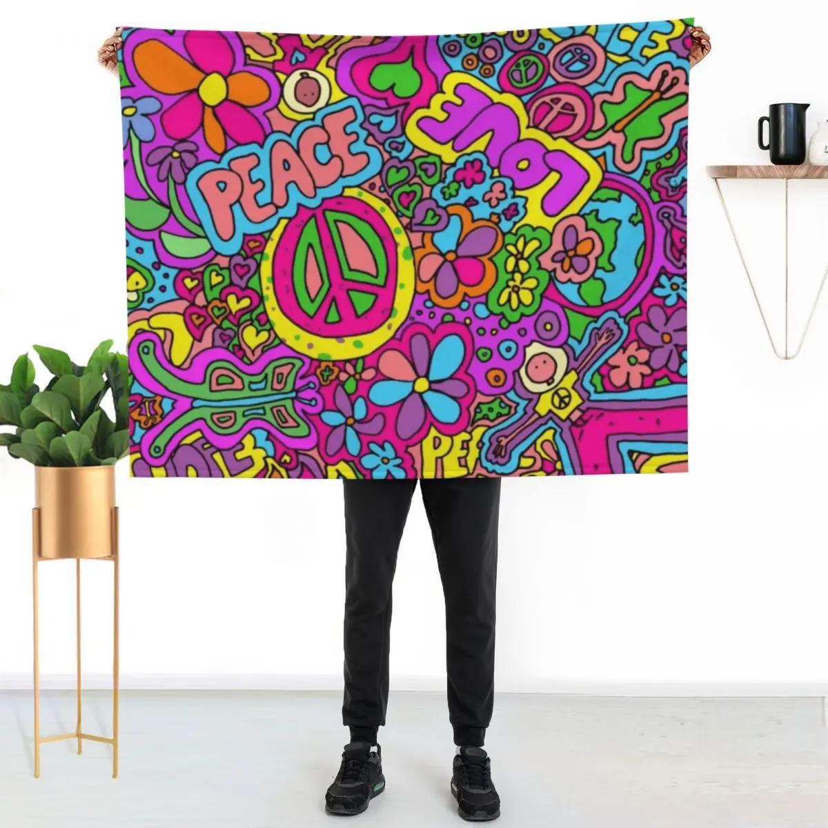 More Love and Peace Throw Blanket Sofa Throw Decorative Beds Large Hairy For Baby Tourist Blankets