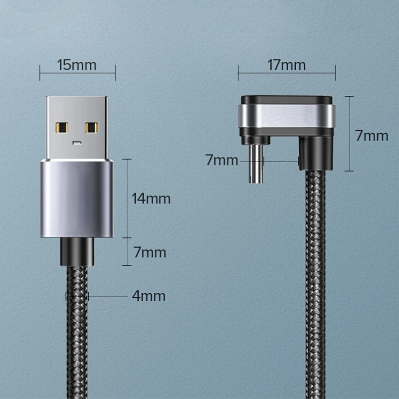 USB Type C Cable For Samsung Xiaomi mi Redmi USB C Cable 2.4A Fast Phone Charging Data Cord Type C 180 Degree USB C Cable