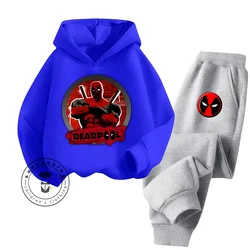 2024 Cartoon Deadpool Youth Popular Casual Fashion Spring and Autumn Boys and Girls New Fashion Daily Coat Hoodie Tracksuit