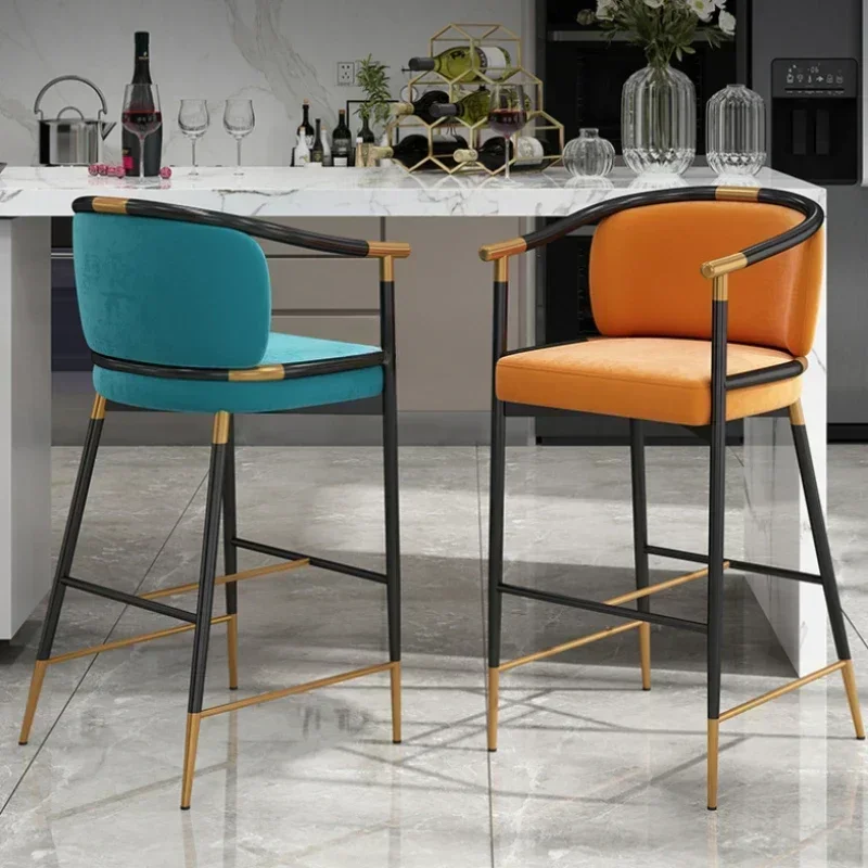 Nordic Cadeira Kitchen Bar Stools Ergonomic Relaxing Cosmetic Design Bar Chair Comfortable Modern Sgabelli Da Bar Furniture