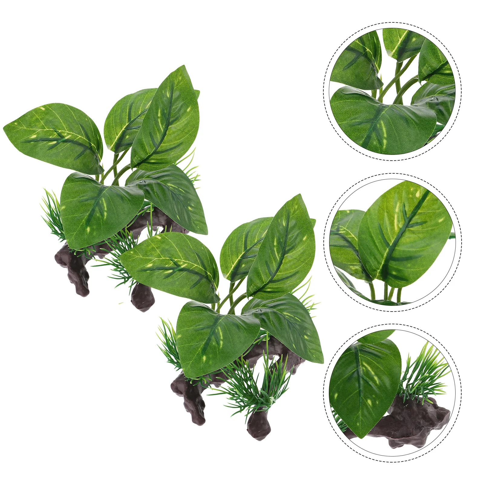 

2Pcs Fish Tank Plants Decor Realistic Plastic Artificial Aquatic Simulation Green Water Plants for Aquarium Accessories