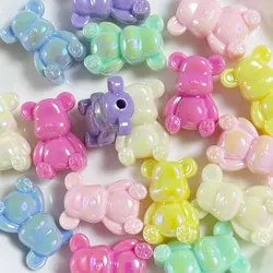 Kawaii Small Bear Beads For Jewelry Making Earrings Bracelet DIY Decorations Beadable Pens Phone Chain Key Ring Pin Accessories