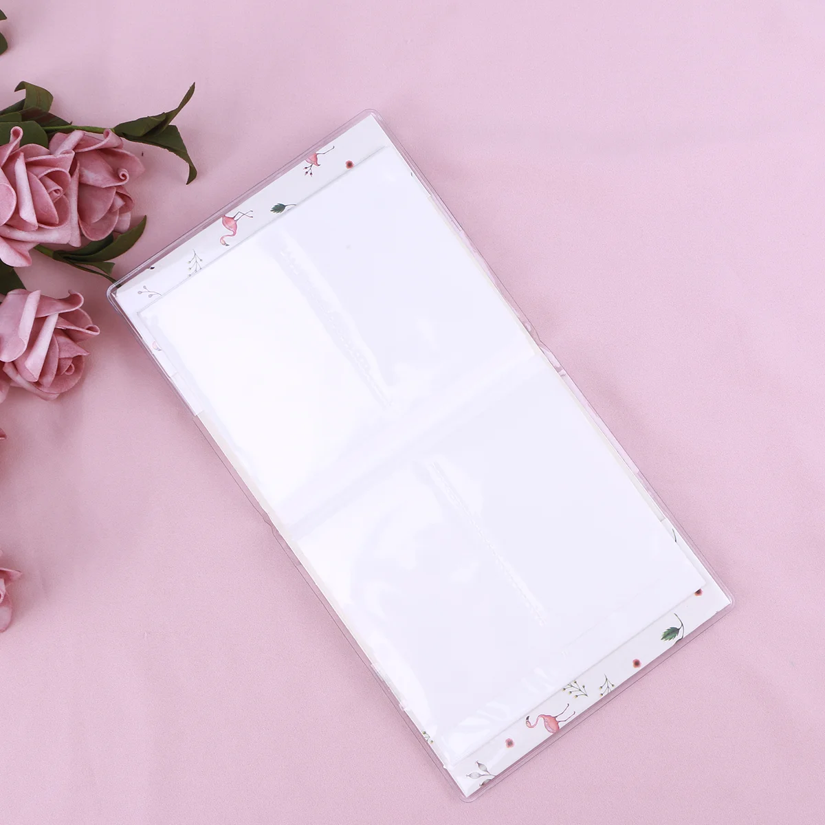 64 Pockets Photo Album Insert Scrapbook Photo Album Ticket Holder Memo Business Album (Flamingo) photo business album