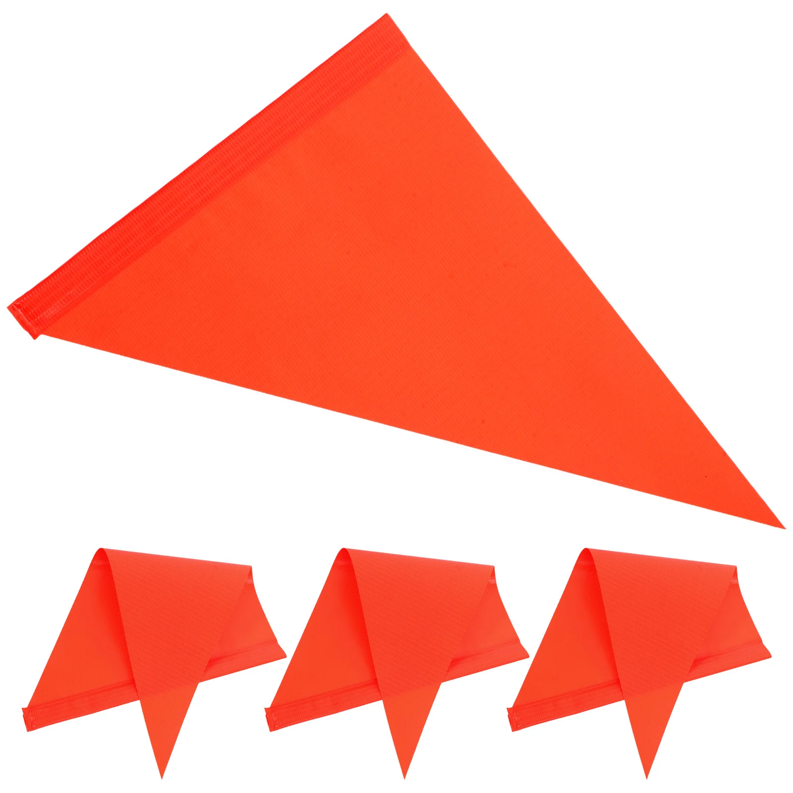 

4Pcs Bicycle Safety Flag Replacement High Visibility Triangle Flags for Bikes Scooter Cycling Trailer Orange Warning Flag