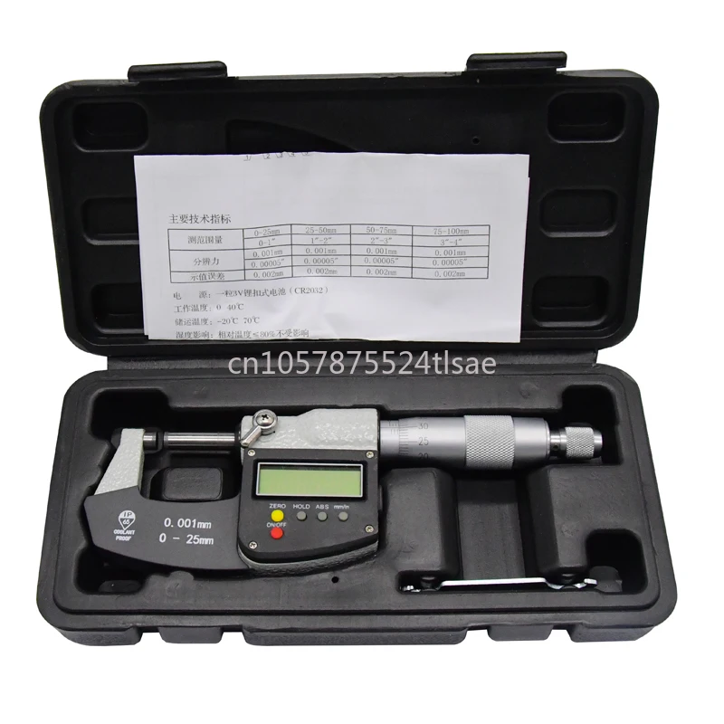 

Best Digital Micrometer 0.001mm 0-25mm 25-50mm 50-75mm 100mm IP65 Waterproof Micrometer With Scale Line Outside Micrometer