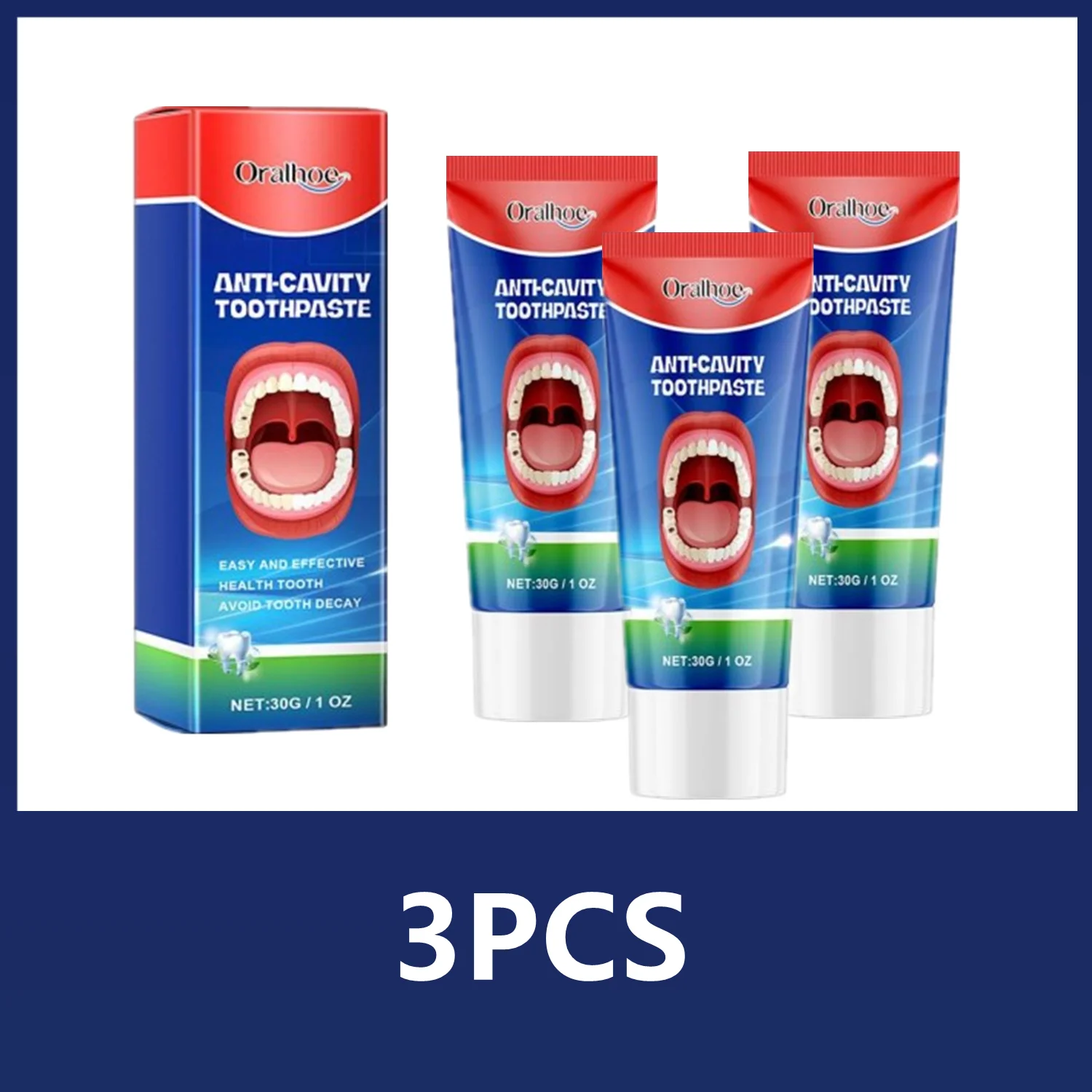 3PCS Anti Decay Toothpaste Dental Caries Repair Cream Decay Protect Teeth Remove Plaque Toothache Relieve Periodontitis