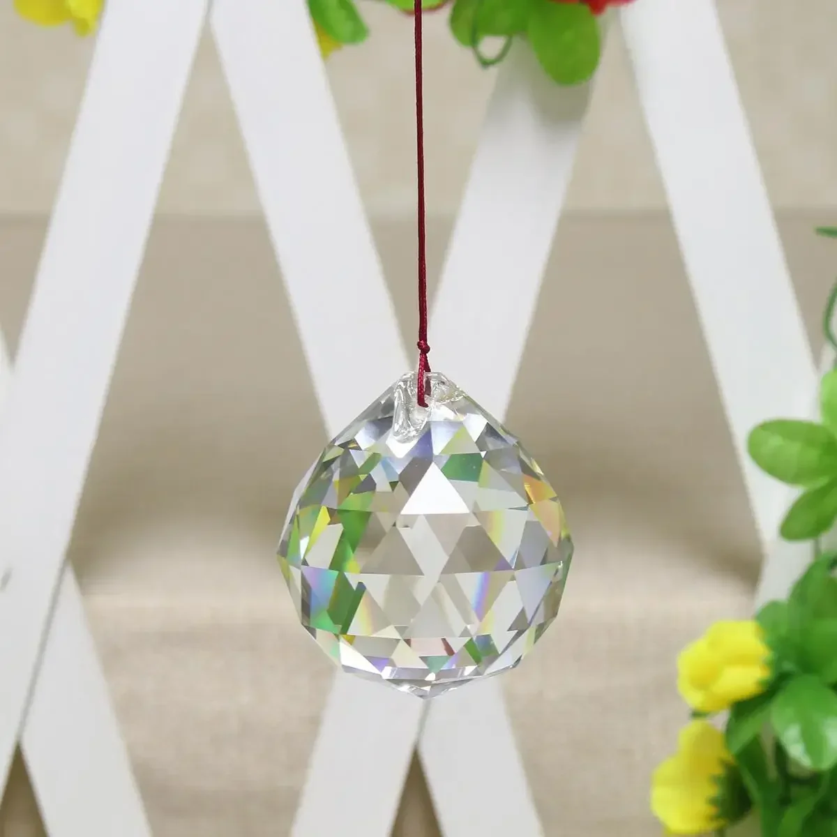 

60mm Geomantic omen Water Prism Pendant Pendant Window Decoration Crystal Ball 2.4