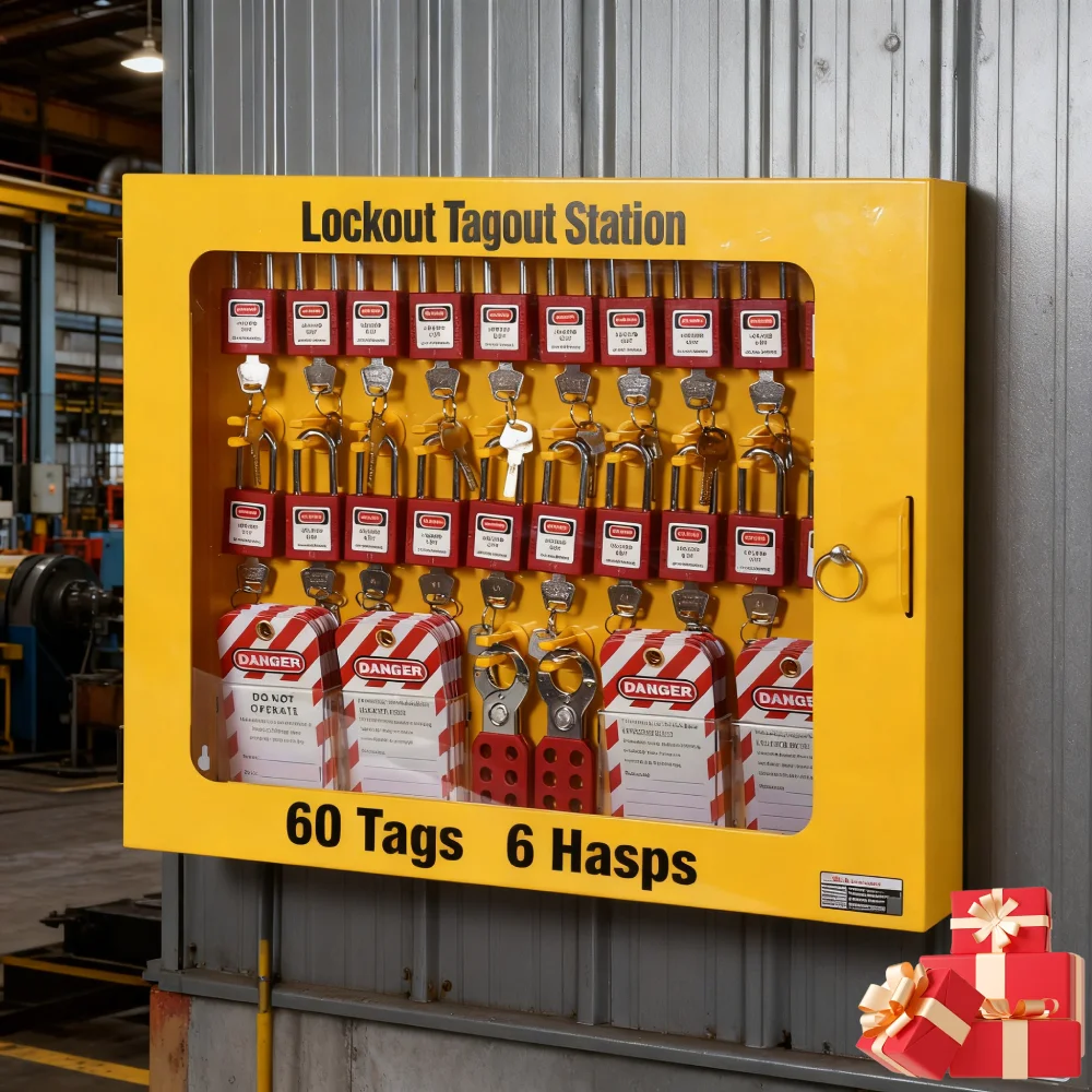 

Комплект электробезопасности, блокировочная станция с 20 предохранительными замками, 6 засов, 60 меток, блокировочная станция, партия промышленного класса Favo