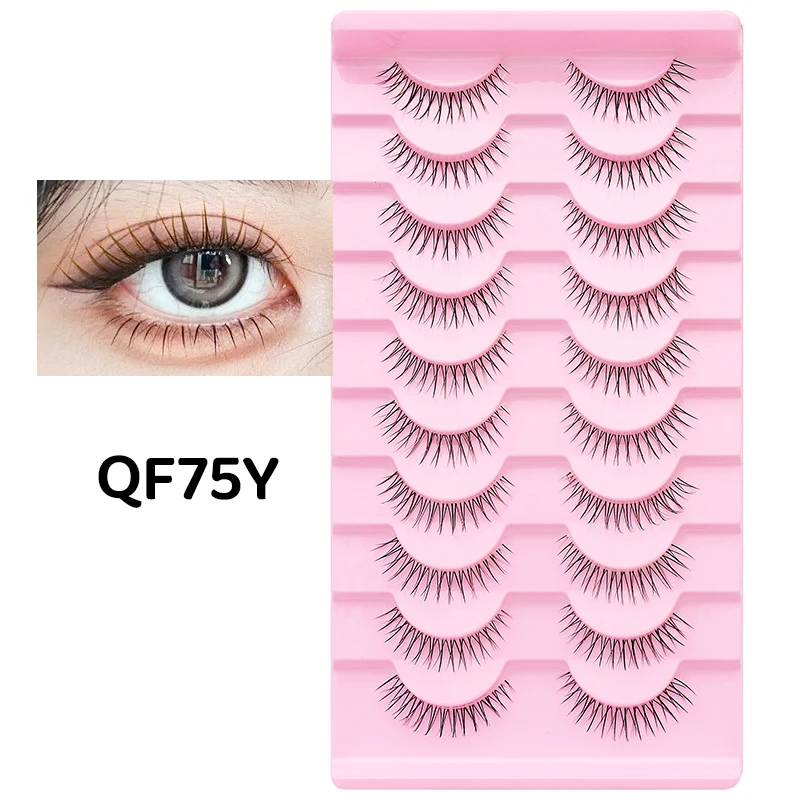 10 Paar Natürliche Manga-Wimpern, Volle Streifenwimpern für Make-up, Großhandel, Dropshipping, Wimpernverlängerung, Anime-Kunstwimpern – Detail 26