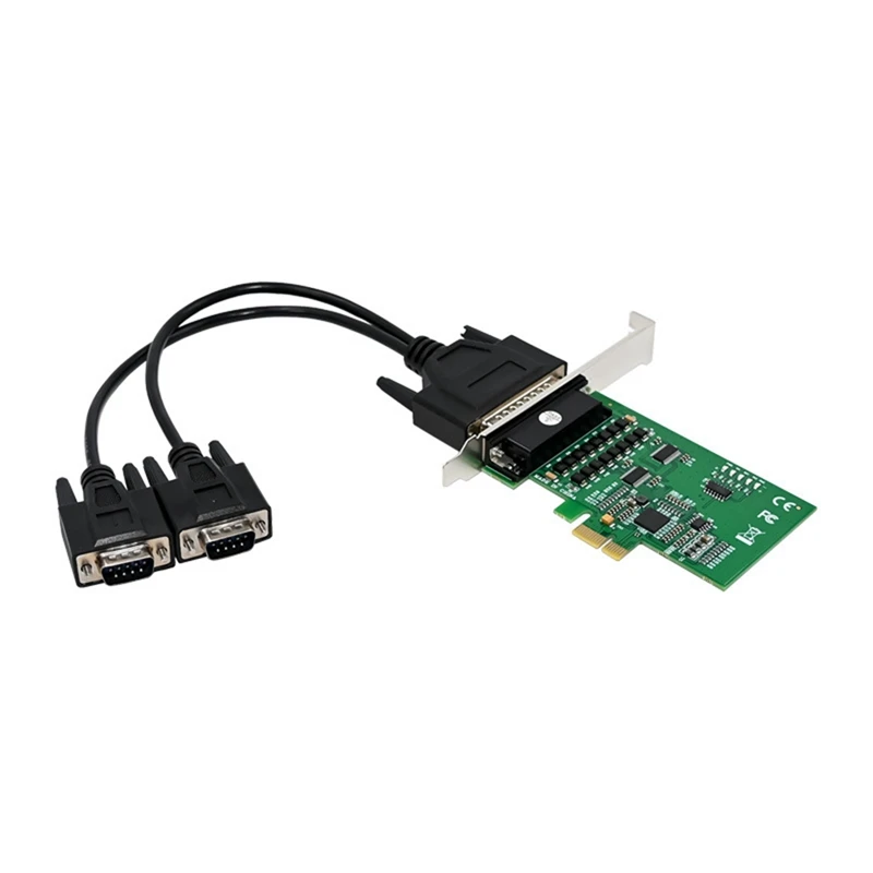 PCIE Serial RS232 Ports Adapter Card Pcie X1 I/O Controller Card Pcie 2.0 Gen1 Card PCI Express XR17V352 Chipset