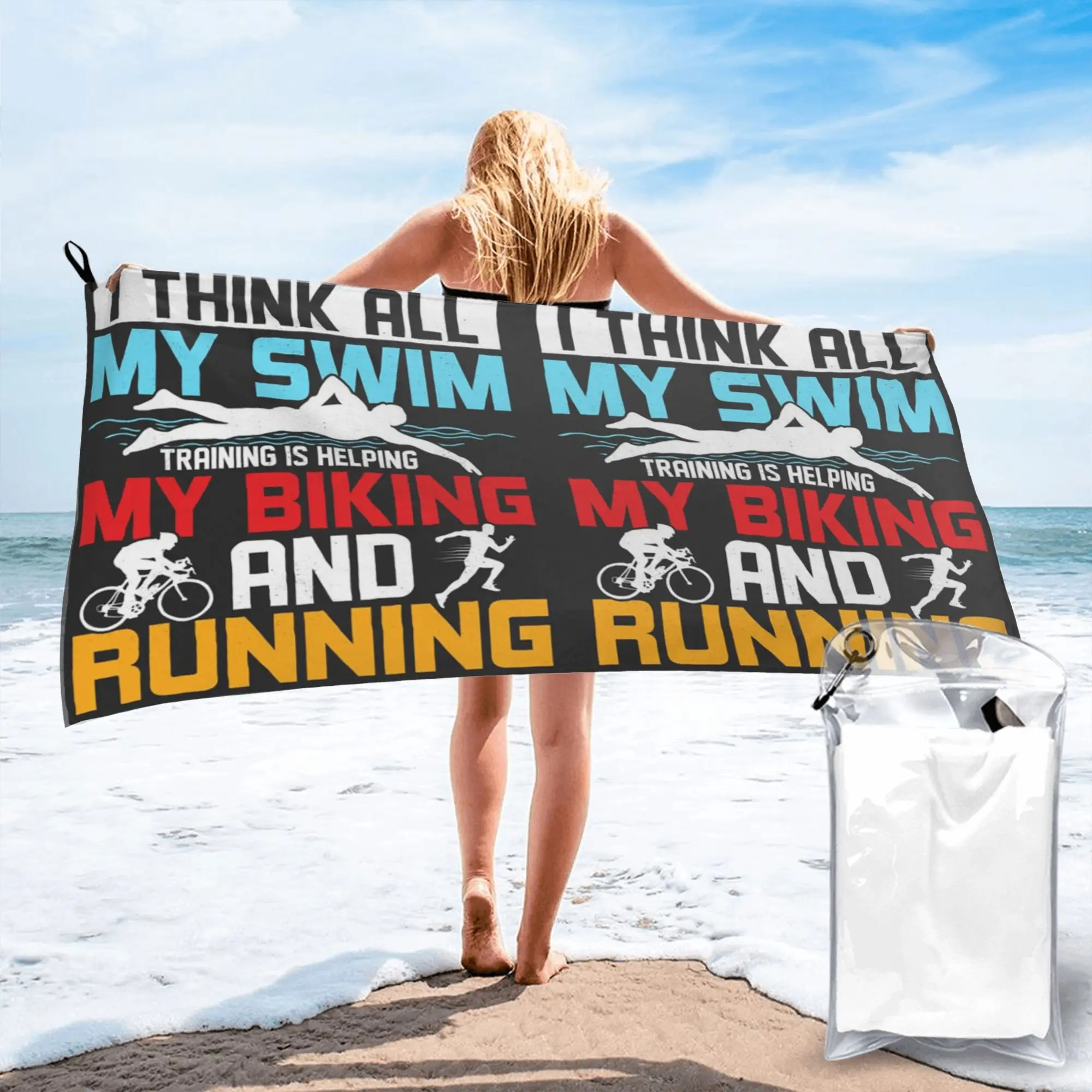 

Triathlon Swimming Cycling Running Beach Towel Soft Microfiber Quick Dry Absorbent Quick Towels For Pool