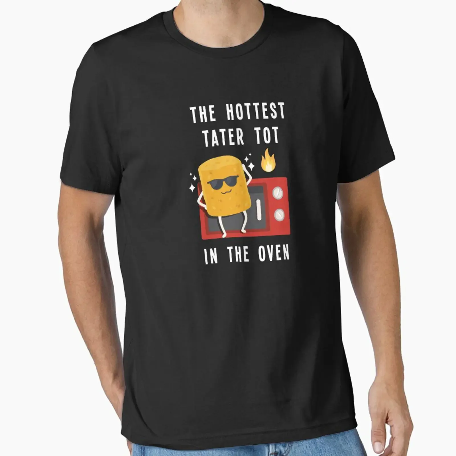 The Hotest Tater Tot in Oven Essential T Shirt vintage Washed Top For Everyday Wear streetwear Comfortable Unisex homme