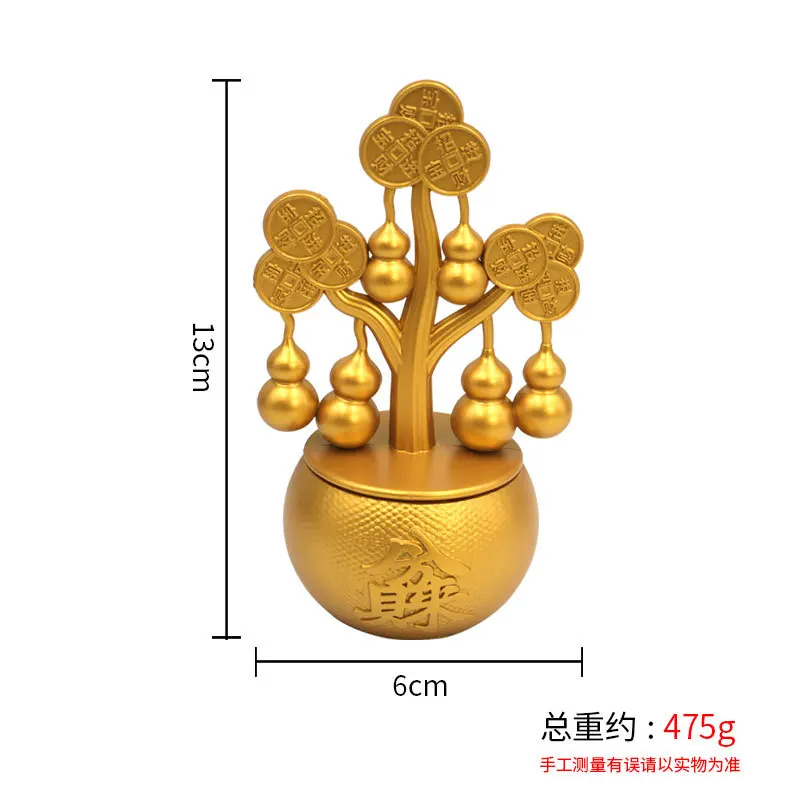 New Fortune Rotating Wealth Ornament Home Decor Wine Decoration Living Room TV Cabinet Money Tree Opening