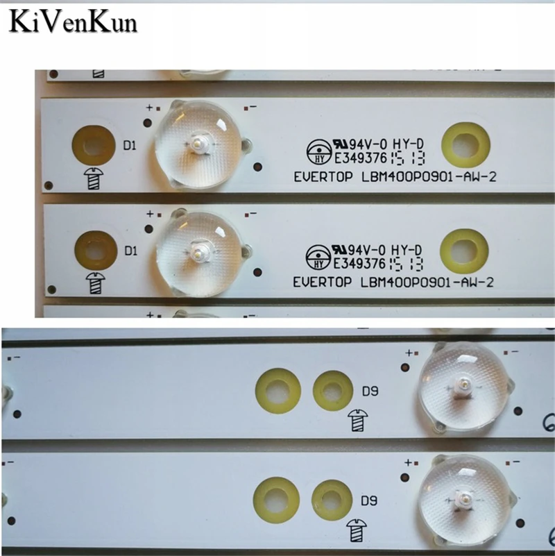 LED バックライトストリップフィリップス 40HFL3010T/12 40PFH5300/88 40PFH5500/88 40PFK4008/12 40PFK4009/12 バー LBM400P0901-AW-2 板