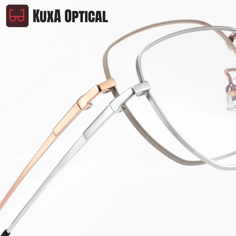XUKA Titanium Alloy Small Size Men and New Retro Polygonal  Women Eyeglasses Frame Ultra Light Fashion Simple Glasses 88023X