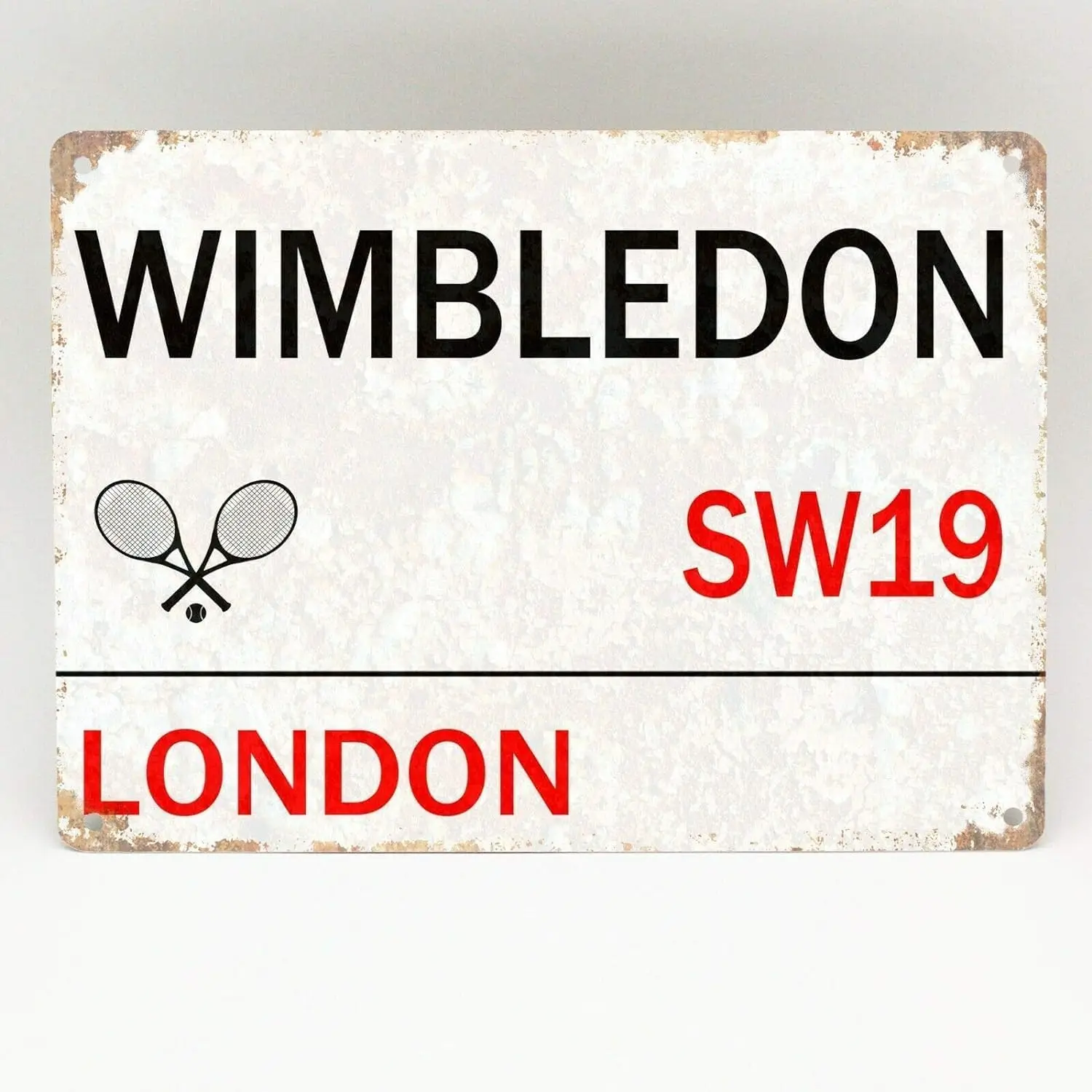 Wimbledon Metal Sign Tennis London Street Sw19 Tin Sign Decor Metal Plate Plaque Aluminum Metal Sign 8X12 Inches