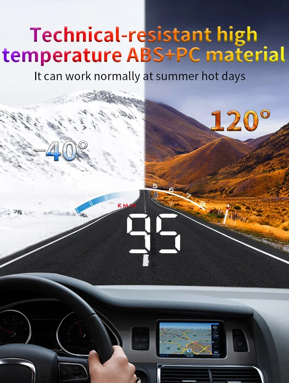 M6S OBD2 HUD Digitales Auto-Head-Up-Display Windschutzscheiben-Projektor Tachometer Wassertemperatur Spannung Auto-Zubehör Bordcomputer – Detail 8