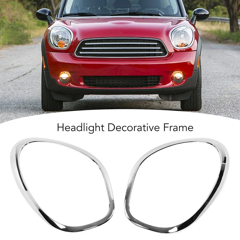 Chrome Headlight Trim Ring Bezel For 2010-2016 Mini R60 R61 Countryman Paceman OE 51139801573/574 51139813823/824
