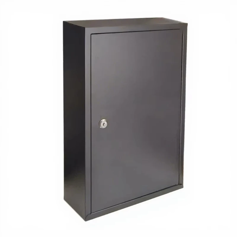 48-Position rectangular metal wall-mounted key box, optional key lock, combination lock, customizable options