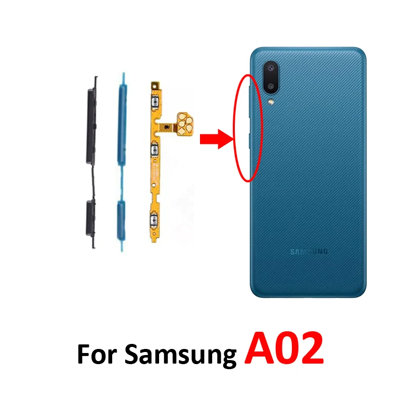 

Для телефона Samsung Galaxy A02 A022 новая кнопка регулировки громкости включения выключения вверх вниз внешняя клавиша управления внутренняя часть гибкого кабеля