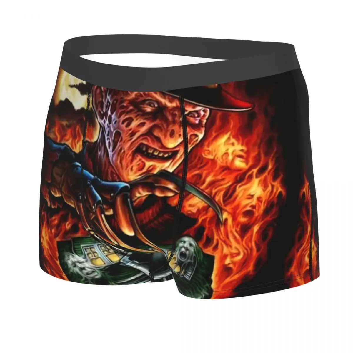 Custom Horror Movie Killer Underwear Men Breathable Halloween Film Boxer Briefs Shorts Panties Soft Underpants For Male