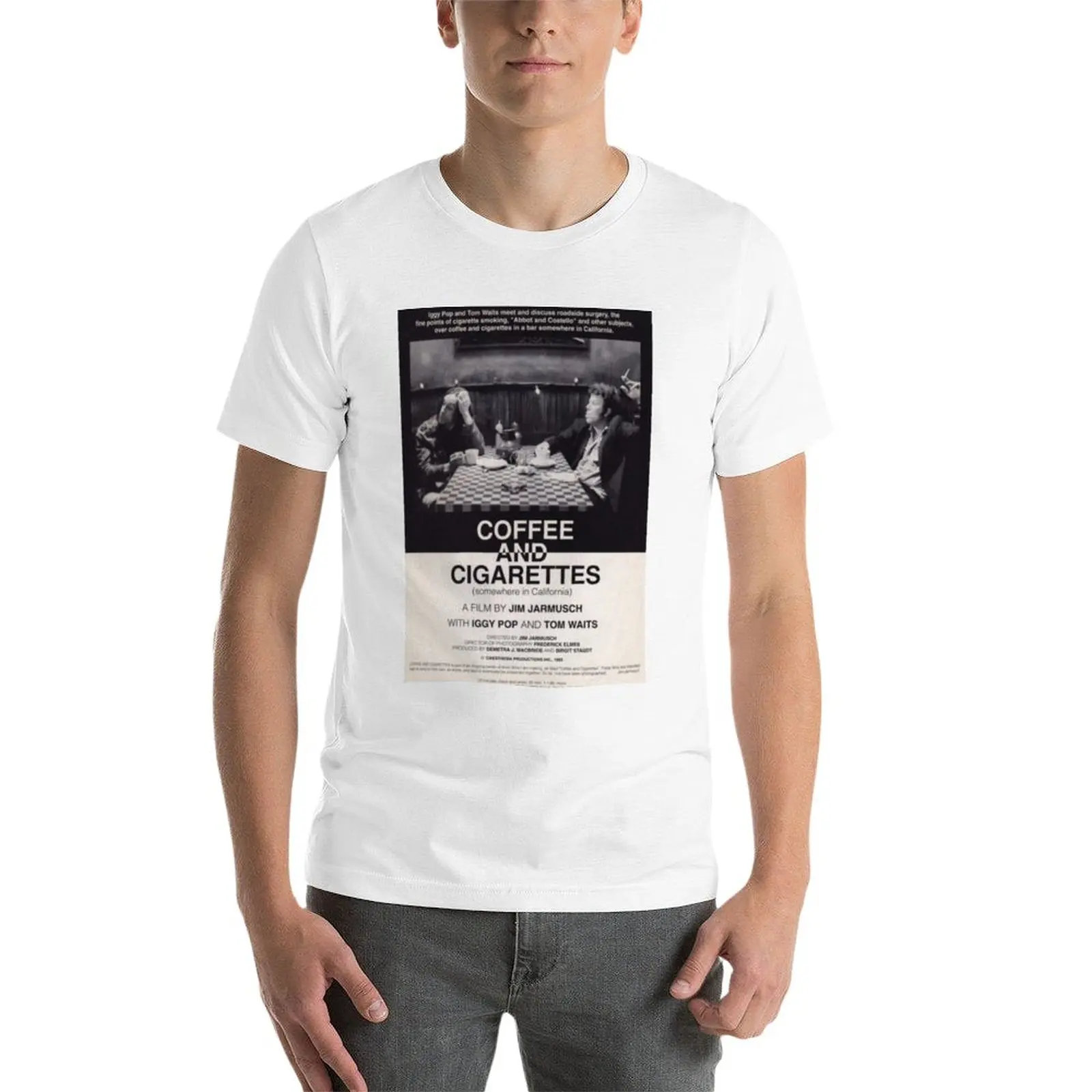 Coffee and Cigarettes by Jim Jarmusch Wallpaper T-Shirt Blouse hippie clothes graphics sweat shirts, men image 3
