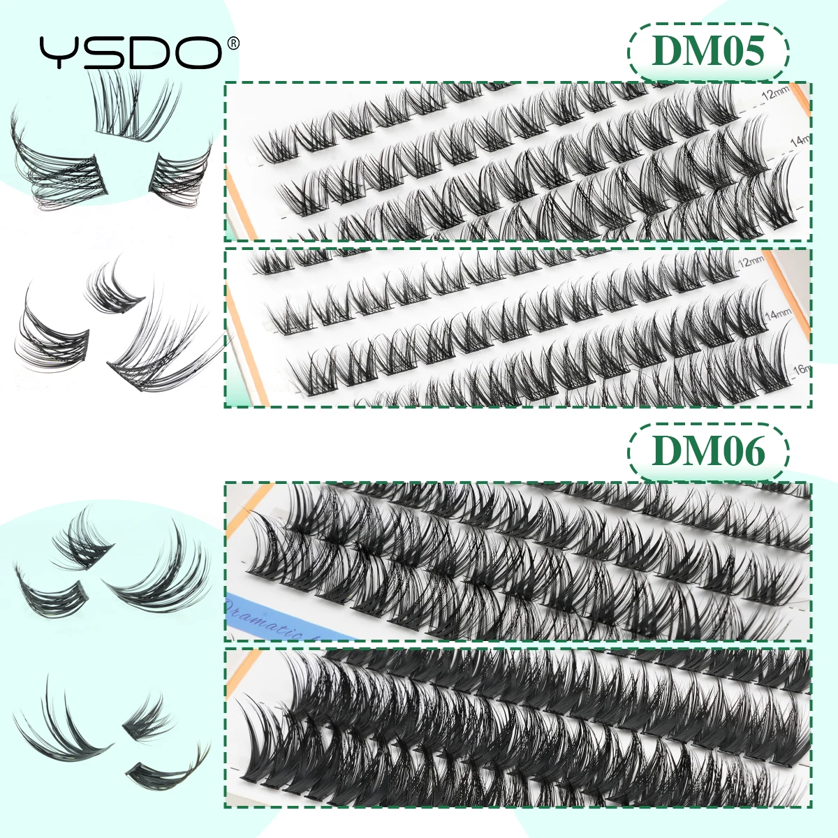 YSDO DIY Einzelwimpern D-Curl Natürliche Wimpernverlängerung Volumen Weiche 3D Nerz Falsche Wimpern Wimpernbüschel Make-up Faux Cils – Detail 5