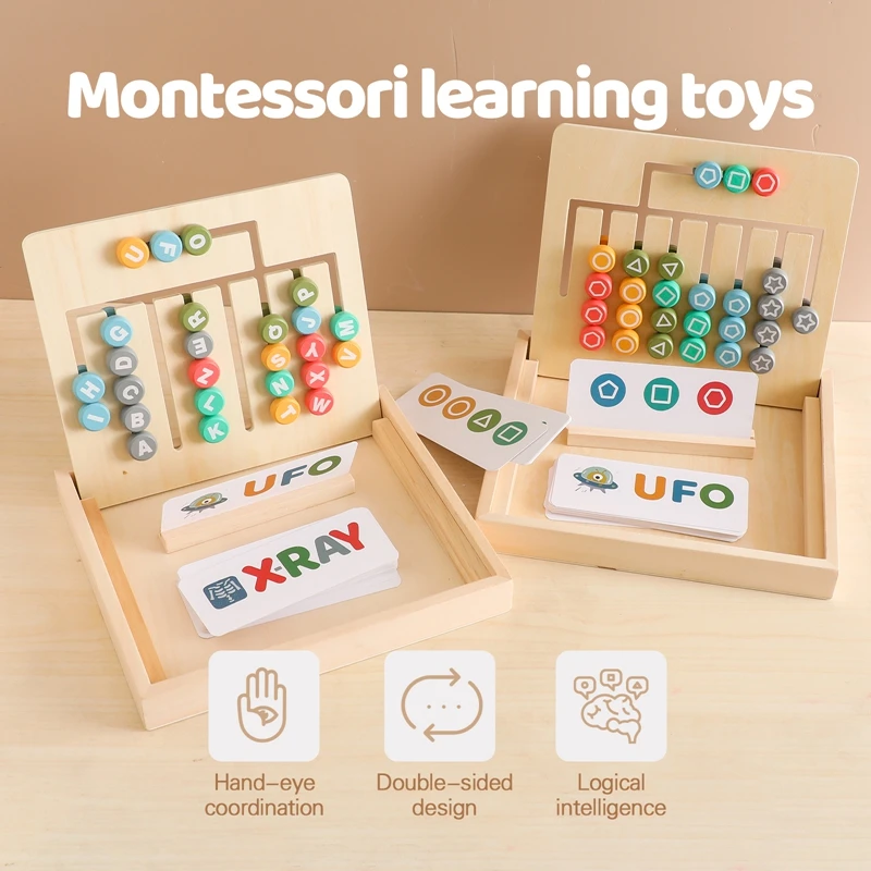 Montessori Baby Holzspielzeug Kinder Beschäftigt Brieftafel Sensorische Aktivitäten Spielzeug Farbe Form Erkenntnis Spiel Pädagogisches Spielzeug Baby Geschenke